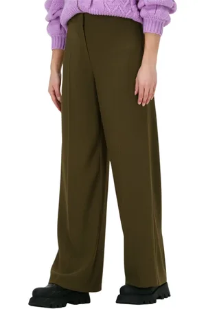 Notes Du Nord Broeken, Dames, Groen, S, Oliana Pants Dark Olive Dames Broeken