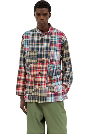 ENGINEERED GARMENTS Overhemden, Heren, Veelkleurig, M, Katoen, Geruite Katoenen Overhemd