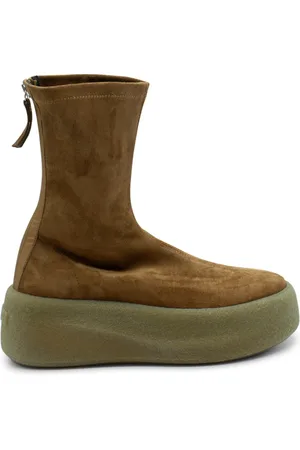 vic matiè Schoenen, Dames, Bruin, 40 EU, Leer, Stretch Leren Enkellaars in Tabak