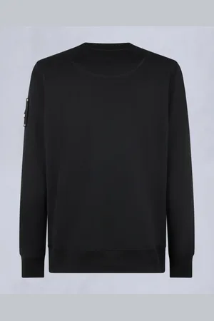 Moose Knuckles Sweatshirts & Hoodies, Heren, Zwart, L, Zwart Goud Crewneck Sweater