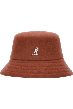 Kangol Accessoires, Heren, Bruin, S, Wol, Mahonie Wollen Bucket Hoed