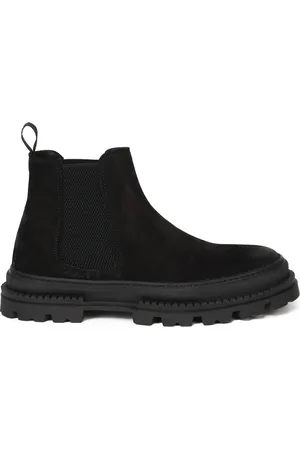 Giuliano Galiano Schoenen, Heren, Zwart, 46 EU, Suède, Zwarte Suède Platte Schoenen Elastische Sluiting