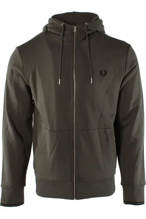 Fred Perry Sweatshirts & Hoodies, Heren, Groen, M, Katoen, Groene Katoenen Vest voor Heren