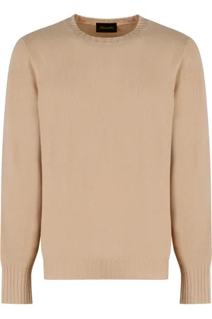 DRUMOHR Truien, Heren, , XL, Luxe Cashmere Sweater Ribgebreide Randen