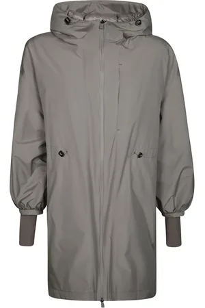 HERNO Mantels, Dames, Grijs, M, Gore-Tex Manchet Trui Jas