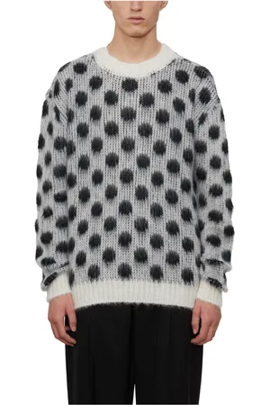 Marni Truien, Heren, Wit, L, Polka Dot Mohair Trui