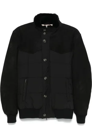 BARBA Jassen, Heren, Zwart, L, Suede Bomberjack