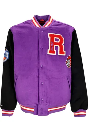 Mitchell & Ness Jassen, Heren, Paars, M, Wol, Toronto Raptors Legacy Varsity Jack Paars/Zwart