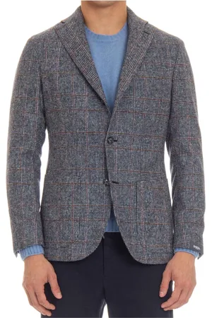 BARBA Jassen, Heren, Veelkleurig, L, Multi Colour Jas Drie Knoop Stijl