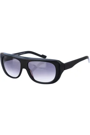 Courrèges Accessoires, Dames, Zwart, ONE Size, Ovale Zwarte Acetaat Zonnebril
