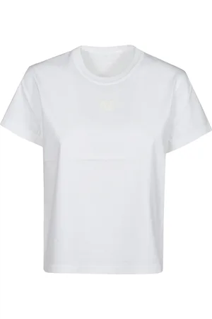Alexander Wang Tops, Dames, Wit, S, Katoen, Logo Essential T-Shirt