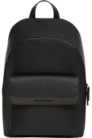 Emporio Armani Tassen, Heren, Zwart, ONE Size, Stijlvolle Rugzak met Rits en Logo