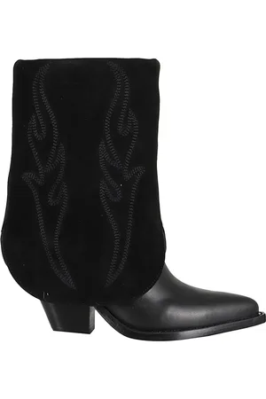 SONORA Schoenen, Dames, Zwart, 36 EU, Leer, Omgekeerde Ranchstijl Hoed