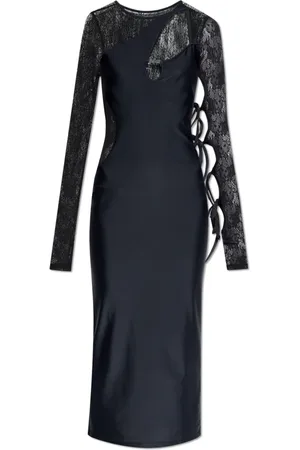 VERSACE Kleedjes, Dames, Zwart, S, Jurk met kant