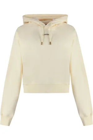 Jacquemus Sweatshirts & Hoodies, Dames, , L, Katoen, Katoenen Geribbelde Hoodie