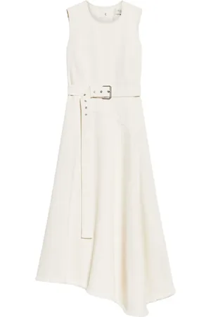 Max Mara Kleedjes, Dames, , M, Katoen, Lange Mouwloze Katoenen Jurk