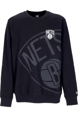 New Era Sweatshirts & Hoodies, Heren, Zwart, XL, Katoen, Brooklyn Nets Crewneck Sweatshirt Zwart