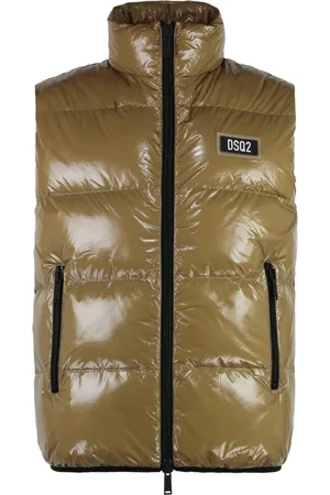 Dsquared2 Jassen, Heren, Bruin, M, Field Vest met Volledige Rits