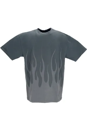 Vision Of Super Tops, Heren, Groen, S, Katoen, Flames Heren T-shirt Balsam Groen