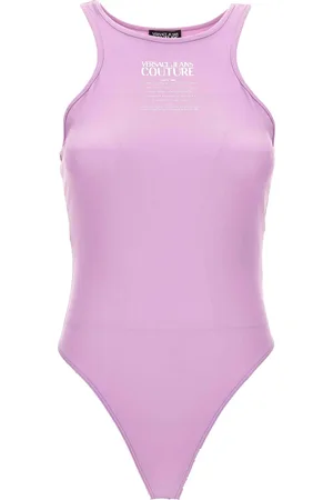VERSACE Tops, Dames, Paars, XS, Stijlvolle Top voor Modeliefhebbers