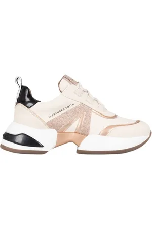Alexander Smith Schoenen, Dames, Veelkleurig, 41 EU, Moderne Marmer Vrouw Sneaker Ivoor Koper