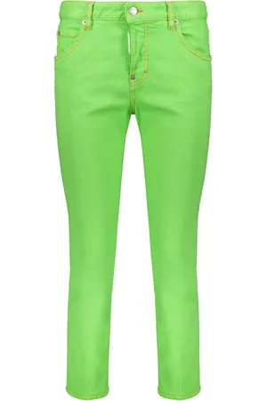Dsquared2 Jeans, Dames, Groen, 3Xs, Katoen, Stijlvolle 5-pocket jeans
