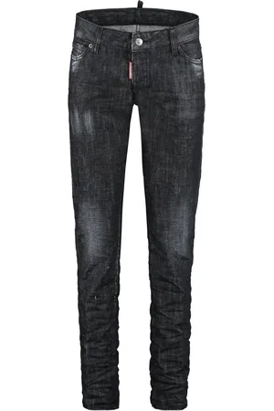 Dsquared2 Jeans, Dames, Zwart, 3Xs, Katoen, Destroyed Effect 5-Pocket Jeans