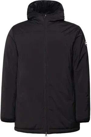 Colmar Jassen, Heren, Zwart, L, Polyester, Zwarte Gewatteerde Jas met Capuchon