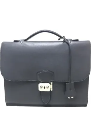 Hermès Pre-owned, Heren, Zwart, ONE Size, Leer, Pre-owned Leather briefcases