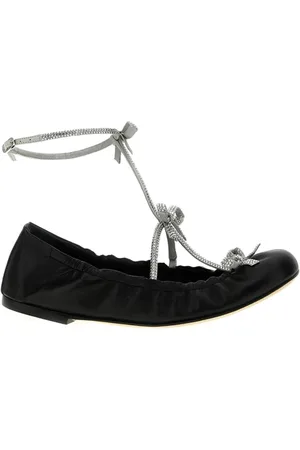 RENE CAOVILLA Schoenen, Dames, Zwart, 40 EU, Zwarte Ballerinas met Stijl C12074010Na 010082