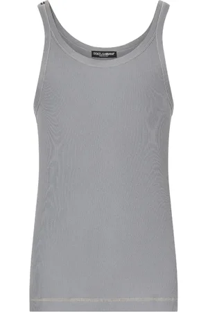 Dolce & Gabbana Tops, Heren, Grijs, L, Stijlvolle Tanktop voor Vrouwen