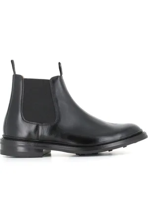 TRICKERS Schoenen, Heren, Zwart, 42 EU, Zwarte Chelsea Platte Schoenen