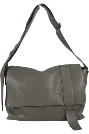 Hermès Pre-owned, Heren, Grijs, ONE Size, Leer, Tweedehands leren schoudertassen
