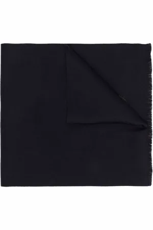 Paul & Shark Accessoires, Heren, Blauw, ONE Size, Wol, Geborduurde wollen sjaal