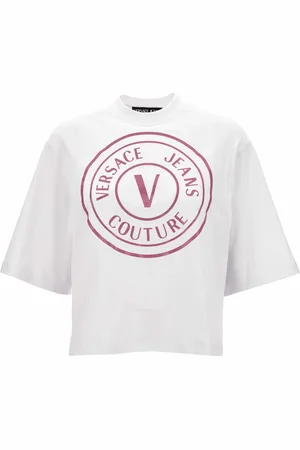 VERSACE Tops, Dames, Wit, S, Stijlvolle T-shirts en Polos