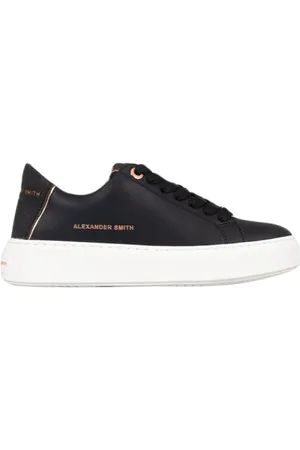 Alexander Smith Schoenen, Dames, Zwart, 36 EU, Londen Vrouw Zwart Goud Sneakers