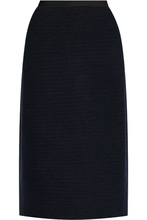 Fabiana Filippi Rokken, Dames, Zwart, M, Wol, Navy Midi Rok