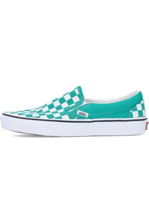 Vans Schoenen, Heren, Groen, 42 EU, Klassieke Slip-on Peper Groen/Wit Sneaker