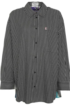 Essentiel Antwerp Blouses & Shirts, Dames, Grijs, M, Omkeerbaar overhemd met klassieke kraag