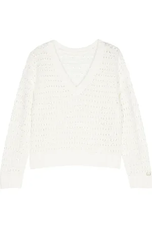 Twin-Set Truien, Dames, Wit, M, Wol, Wit Sweater Set
