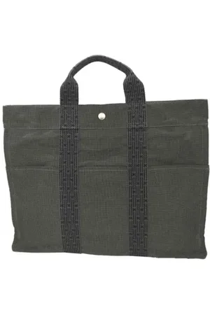 Hermès Pre-owned, Dames, Grijs, ONE Size, Katoen, Pre-owned Canvas travel-bags