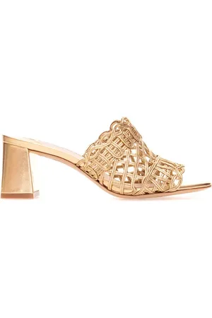 SOPHIA WEBSTER Schoenen, Dames, Geel, 40 EU, Gouden Muiltjes met Stijl Fhs 21017