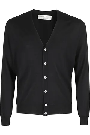 FILIPPO DE LAURENTIIS Truien, Heren, Zwart, L, Wol, Merino Wol Vest