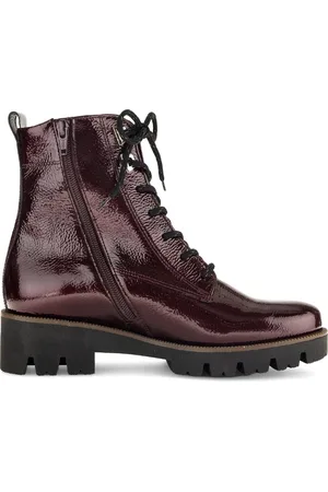 Gabor Schoenen, Dames, Rood, 35 EU, Leer, Elegante Rode Leren Dameslaars