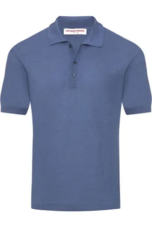 Orlebar Brown Tops, Heren, Blauw, L, Springfield Polo Shirt