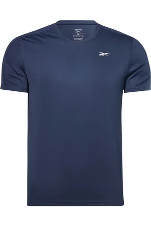 Reebok Tops, Heren, Blauw, M, Prestatie Tech Tee