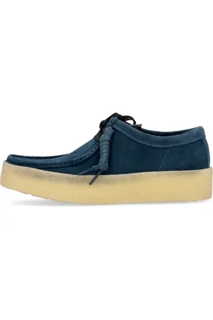 Clarks Schoenen, Heren, Blauw, 41 EU, Suède, Diepblauwe Mocassin Lifestyle Schoen