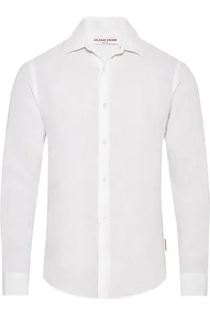 Orlebar Brown Overhemden, Heren, Wit, L, Witte Casual Shirt voor Mannen