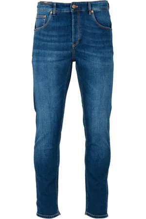 PT Torino Jeans, Heren, Blauw, W34, Denim, Stretch Denim Jeans