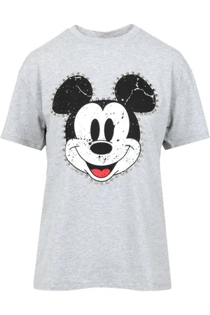 ANIYE BY Tops, Dames, Grijs, S, Katoen, Mickey Crew-neck T-shirt Grijs